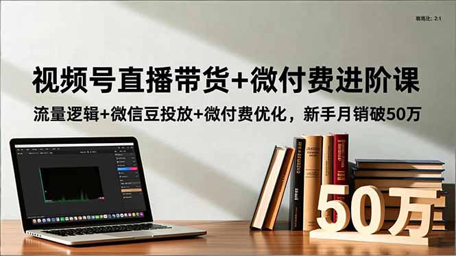 （16684期）视频号直播带货+微付费进阶课：流量逻辑+微信豆投放+微付费优化，新手月销破50万-我爱项目网