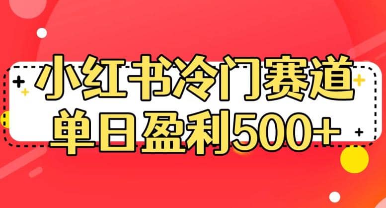 小红书冷门赛道，单日盈利500+【揭秘】-我爱项目网