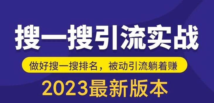 外面收费980的最新公众号搜一搜引流实训课，日引200+-我爱项目网