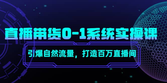 直播带货0-1系统实操课，引爆自然流量，打造百万直播间-我爱项目网