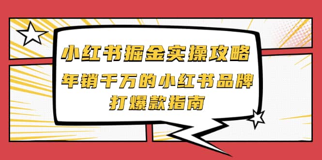 小红书掘金实操攻略，年销千万的小红书品牌打爆款指南-我爱项目网