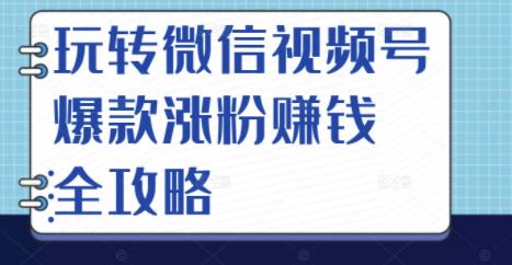 玩转微信视频号爆款涨粉赚钱全攻略，让你快速抓住流量风口，收获红利财富-我爱项目网