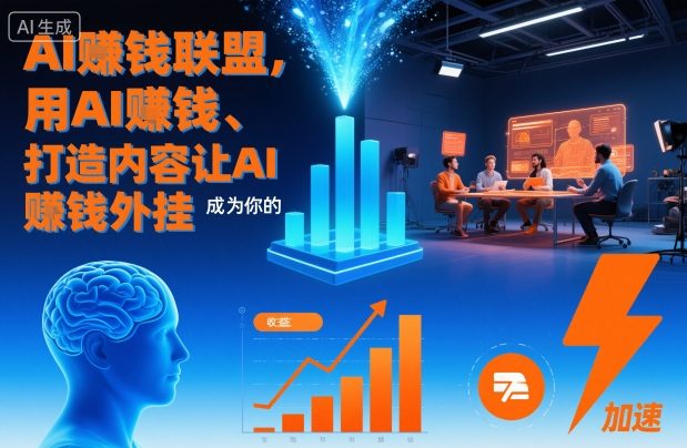 AI賺钱联盟，用AI賺钱、打造内容让AI成为你的賺钱外挂-我爱项目网
