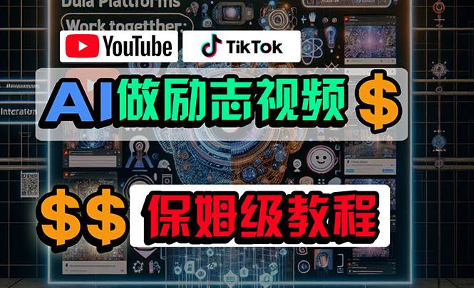 利用AI制作励志视频，在YouTube和TikTok赚钱，小白可做（附工具）-我爱项目网
