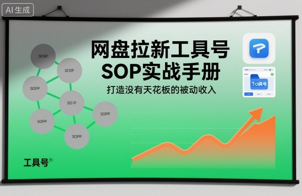 网盘拉新工具号SOP实战手册，打造没有天花板的被动收入-我爱项目网